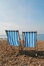 Two deckchairs Royalty Free Stock Photo