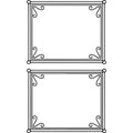 Two decorative frames with ornate corners isolated on white background for design Royalty Free Stock Photo