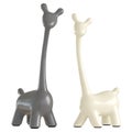 Two decorative giraffe figurines on a white background. 3d rendering Royalty Free Stock Photo