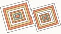 Two Decorative Square Frames, Pictures or Design, vector design Generative AI Royalty Free Stock Photo