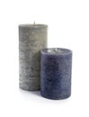 Two decorative wax candles Royalty Free Stock Photo