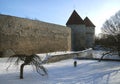 Two defensive towers in the city wall of Tallinn, Estonia