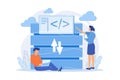 Two developers working with big data technology.
