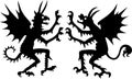 Two devil silhouettes