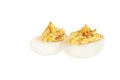Deviled Eggs Isolated Over White Background Royalty Free Stock Photo