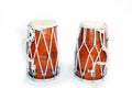 Two Dhole Drums White Background