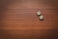 Two dice number double 4 Royalty Free Stock Photo