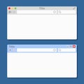 Two Different Blank Browser Windows. Vector