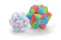 Two different dodecahedrons - three dimensions geometric figures