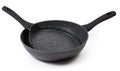 Two different frying pans with non-stick granite coating Royalty Free Stock Photo