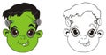 Two different heads of Frankensteins Royalty Free Stock Photo