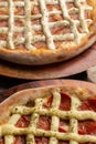 two different kind of pizzas. Royalty Free Stock Photo