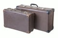 Two different old vintage suitcases Royalty Free Stock Photo