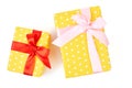 Two different sizes gift boxes. Royalty Free Stock Photo