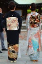 Two different traditional kimono dress.