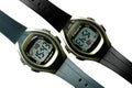 Two digital wristwatches