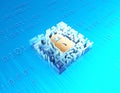 Two-dimensional code data transmission and lock, data interaction and security protection