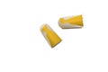 two disposable hearing protection foam ear plugs Royalty Free Stock Photo