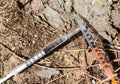 two disposable plastic syringes used by drug addicts to inject d Royalty Free Stock Photo