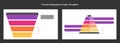 Colorful Sales Funnel with Parallel and Vertical Diagrams for Presentation Infographics Royalty Free Stock Photo