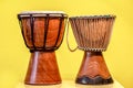 Two djembe drums Royalty Free Stock Photo