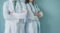 The doctors in white coats. AI generated Royalty Free Stock Photo
