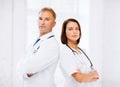 Two doctors with stethoscopes