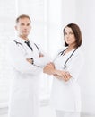 Two doctors with stethoscopes