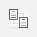 Two Document papers outline vector minimal icon