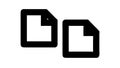 Two Documents Icon. Copy, Files, Duplication, Pages, vector design Generative AI Royalty Free Stock Photo