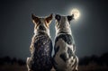 Two dogs in love Royalty Free Stock Photo