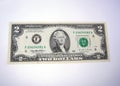 Two dollar bill Royalty Free Stock Photo