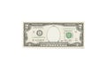 Two dollar bill with Thomas Jefferson portrait removed. Royalty Free Stock Photo