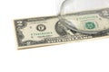 Two dollar bill under a glass Royalty Free Stock Photo