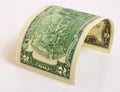 Two dollars. Royalty Free Stock Photo