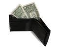 Two dollars in wallet Royalty Free Stock Photo