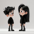 Two Dolls Standing Together Royalty Free Stock Photo