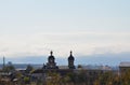 Two domes on the roof of a house