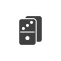 Two domino dice vector icon Royalty Free Stock Photo