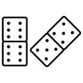 Two dominoes icon vector illustration