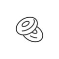 Two donut line icon