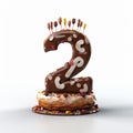 Hyperrealistic Chocolate Birthday Cake With Numerals Twenty-nine