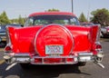 Two Door 57 Chevy Red Back View Royalty Free Stock Photo