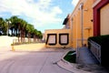 Two-door loading dock & building entrance Royalty Free Stock Photo