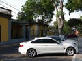 Two doors BMW 420i coupe parked in Barranco, Lima Royalty Free Stock Photo