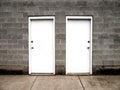 Two Doors Representing Choices Royalty Free Stock Photo