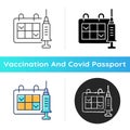 Two dose vaccination icon