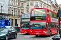 Two double decker buses