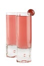 Two drinks side by side Royalty Free Stock Photo