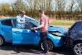 Two Drivers Arguing After Traffic Accident